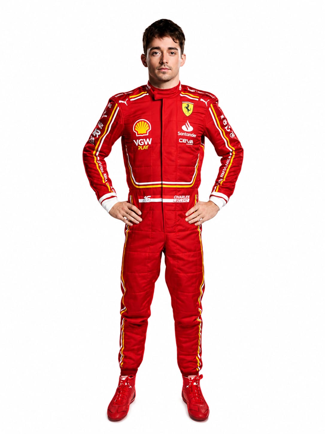 Charles Leclerc Ferrari 2024 F1 Racing Suite