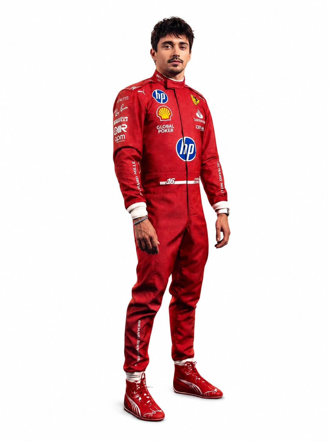 Charles Leclerc Ferrari 2024 Las Vegas GP F1 Racing Suit