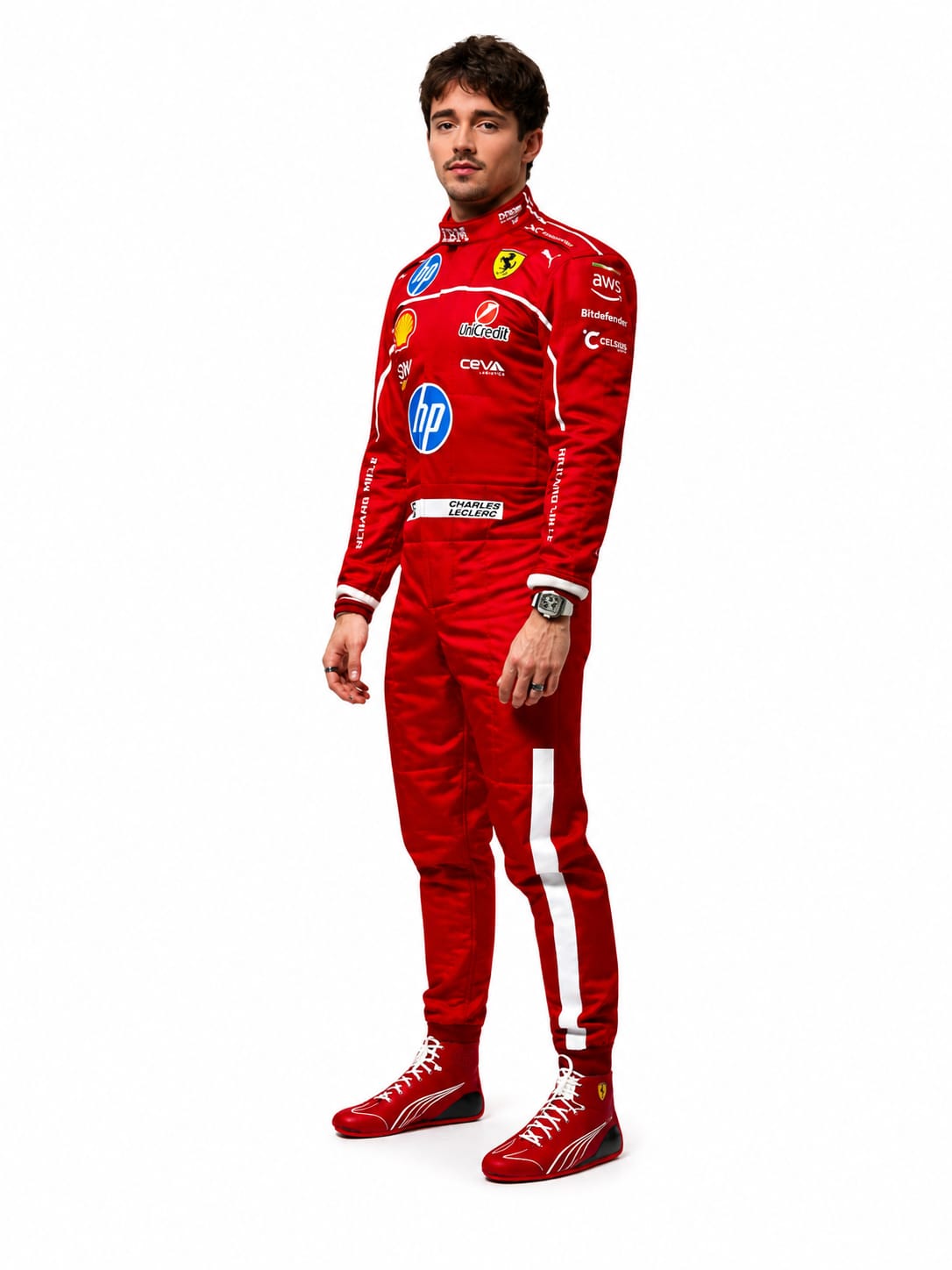 Charles Leclerc Ferrari 2025 F1 Racing Suite