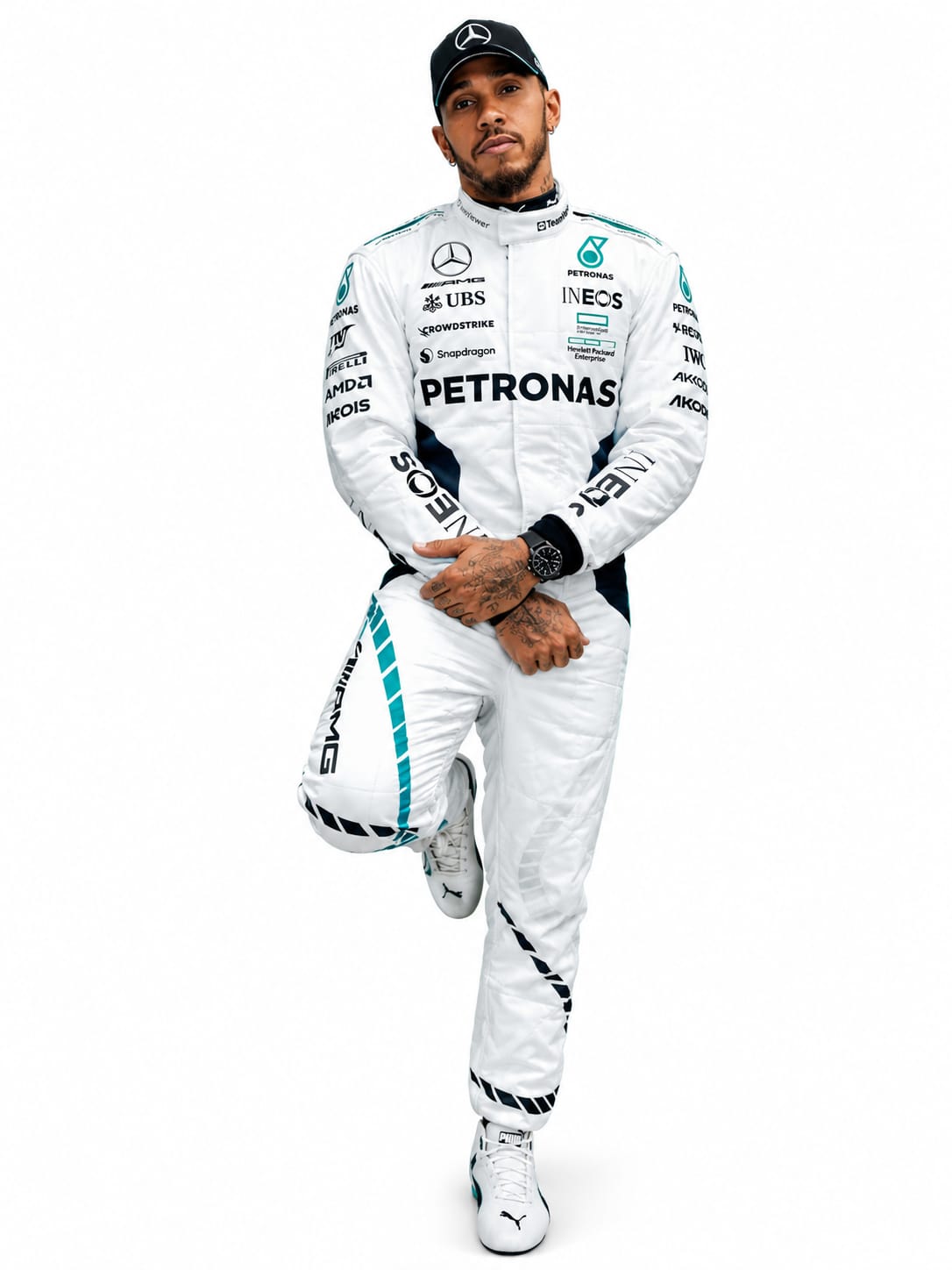 Lewis Hamilton Mercedes-AMG Petronas 2024 Qatar Grand Prix Formula 1 Racing Suit | Premium Replica F1 Driver Racewear