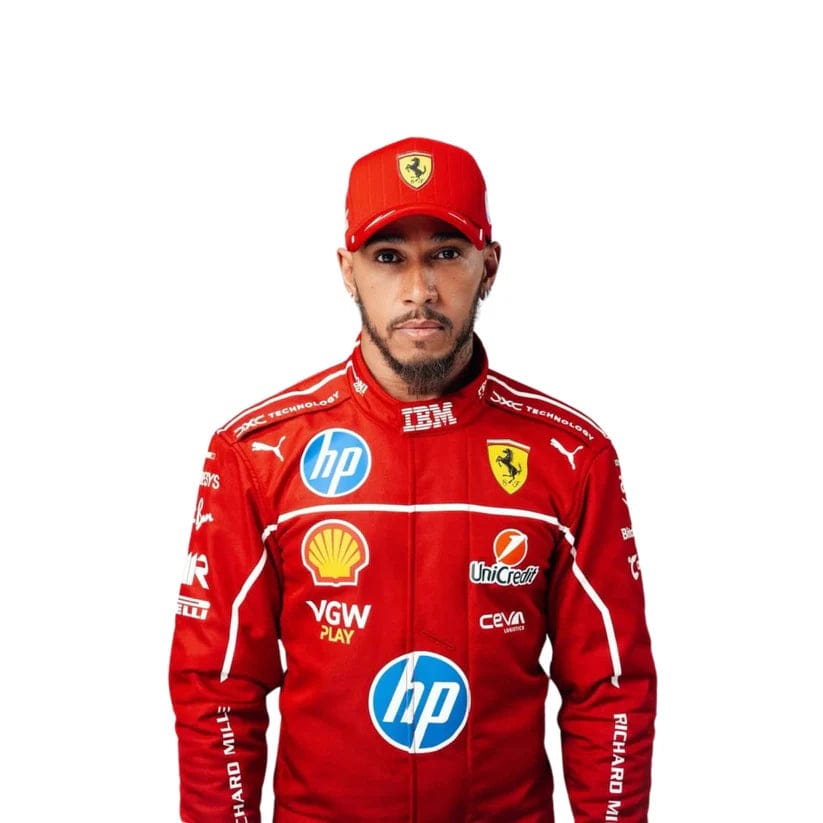 Lewis Hamilton Ferrari 2025 F1 Driver Racing Suit | Authentic-Inspired Formula 1 Gear