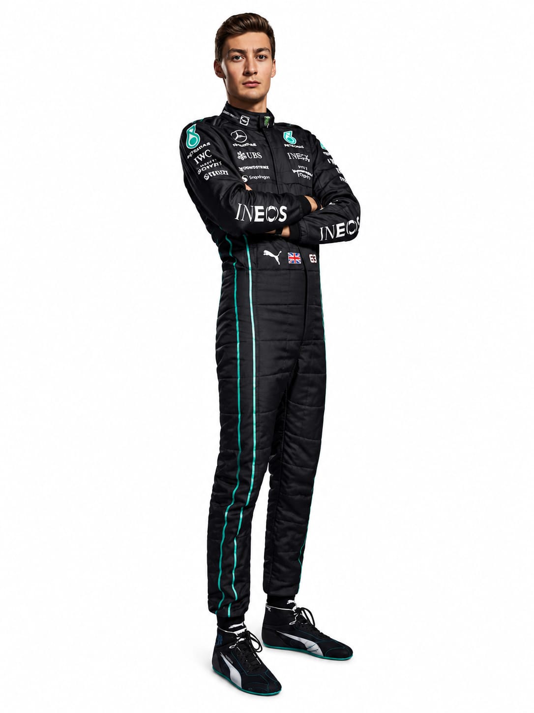 George Russell Mercedes 2022 Formula 1 Racing Suit – Official F1 Driver Replica Race Suit