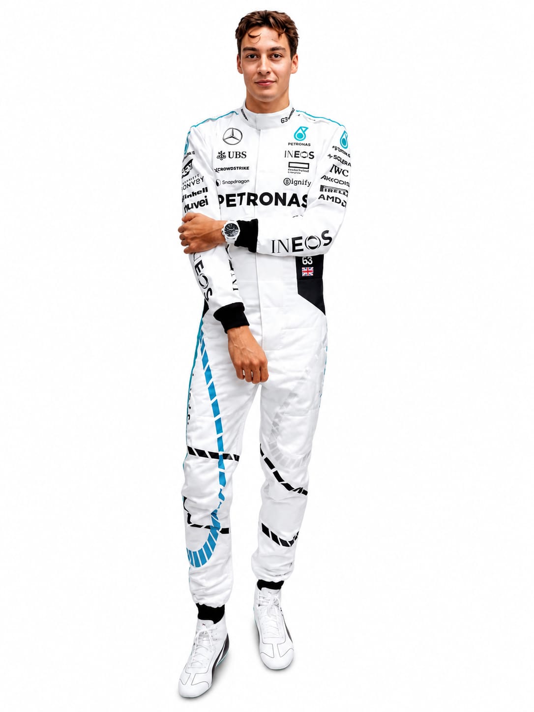 George Russell Mercedes-AMG Petronas 2024 Qatar Grand Prix F1 Racing Suit – Premium Formula 1 Race Suit