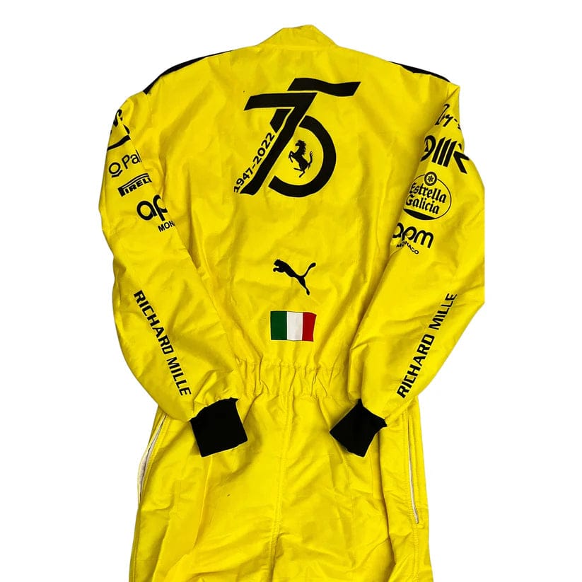 2022 Ferrari Charles Leclerc Yellow F1 Racing Suit | Premium Motorsport Racewear