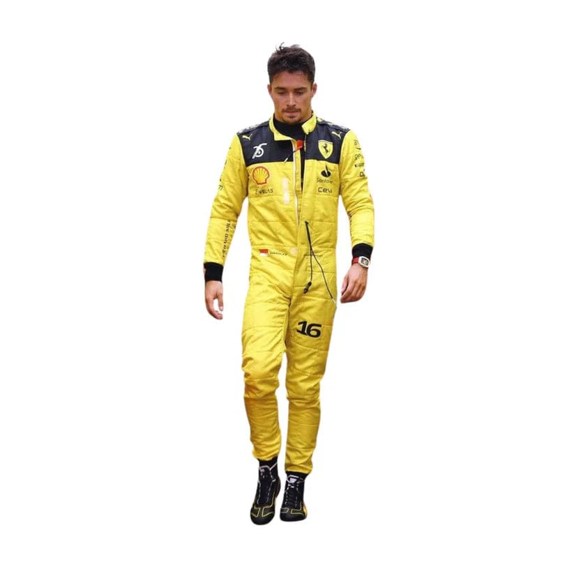 2022 Ferrari Charles Leclerc Yellow F1 Racing Suit | Premium Motorsport Racewear