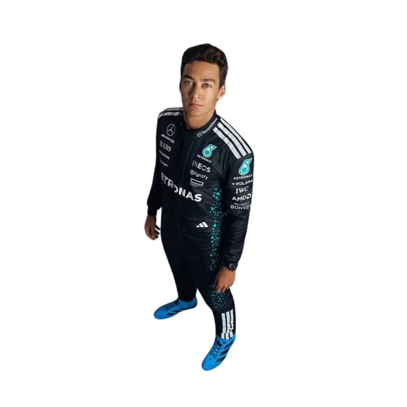 George Russell Mercedes-AMG PETRONAS 2025 Formula 1 Racing Suit | Premium F1 Driver Racewear Replica