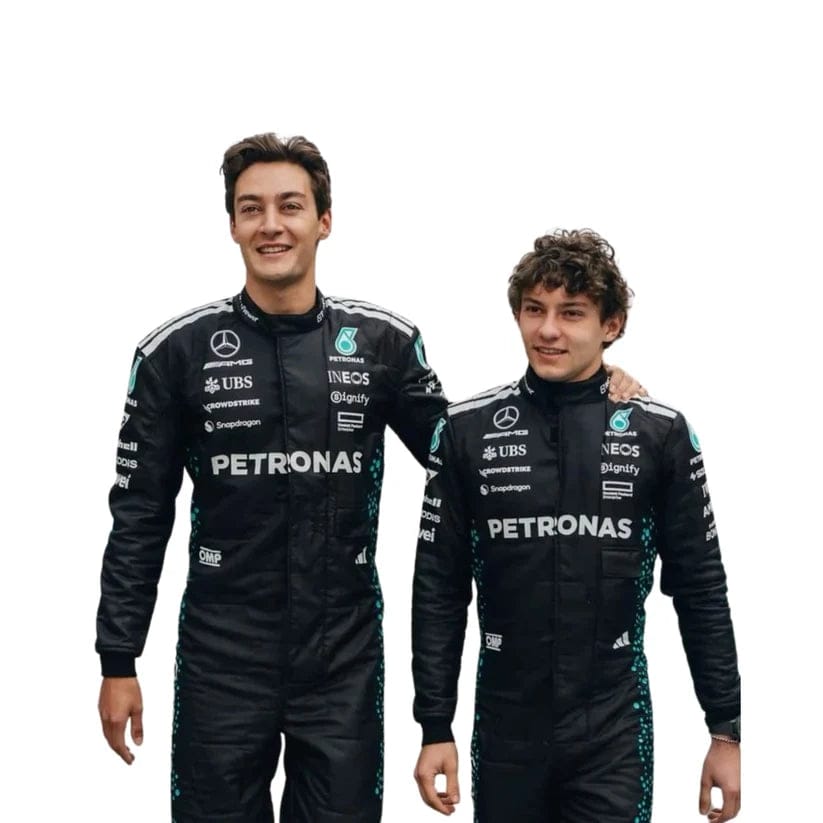 George Russell Mercedes-AMG PETRONAS 2025 Formula 1 Racing Suit | Premium F1 Driver Racewear Replica