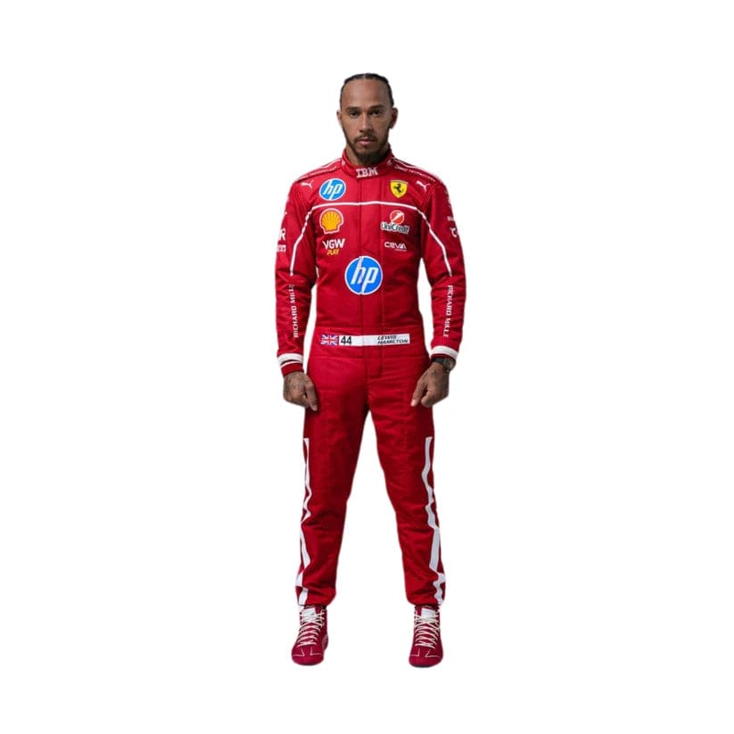 Lewis Hamilton Ferrari 2025 F1 Driver Racing Suit | Authentic-Inspired Formula 1 Gear