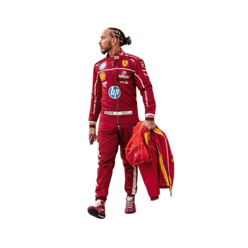 Lewis Hamilton Ferrari 2025 F1 Driver Racing Suit | Authentic-Inspired Formula 1 Gear