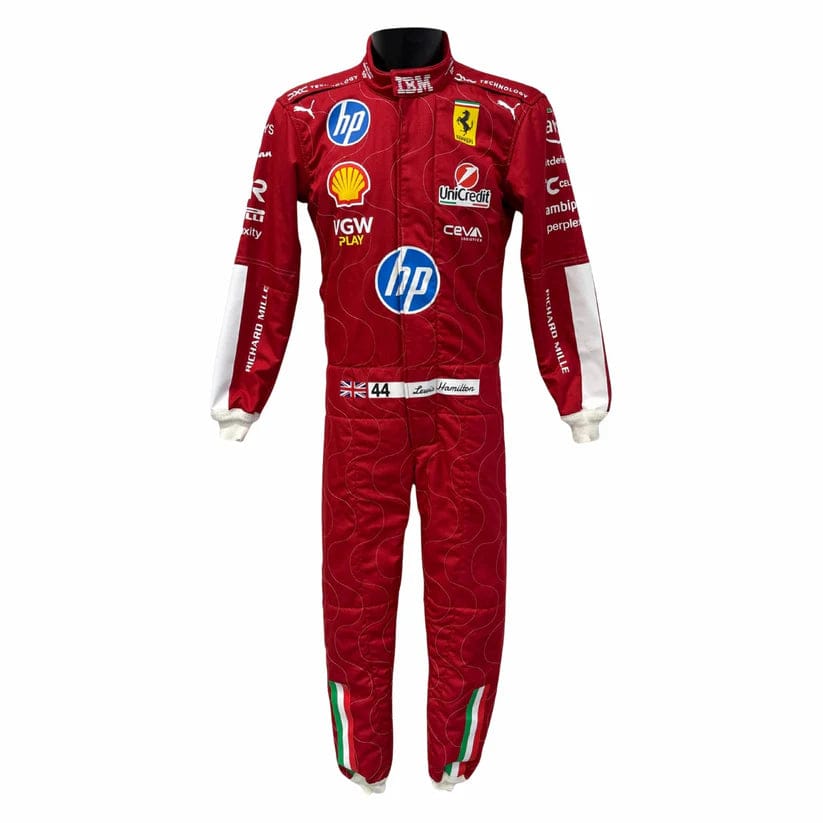 Lewis Hamilton Ferrari 2025 Monza GP F1 Racing Suit | Official Scuderia Ferrari Formula 1 Race Suit