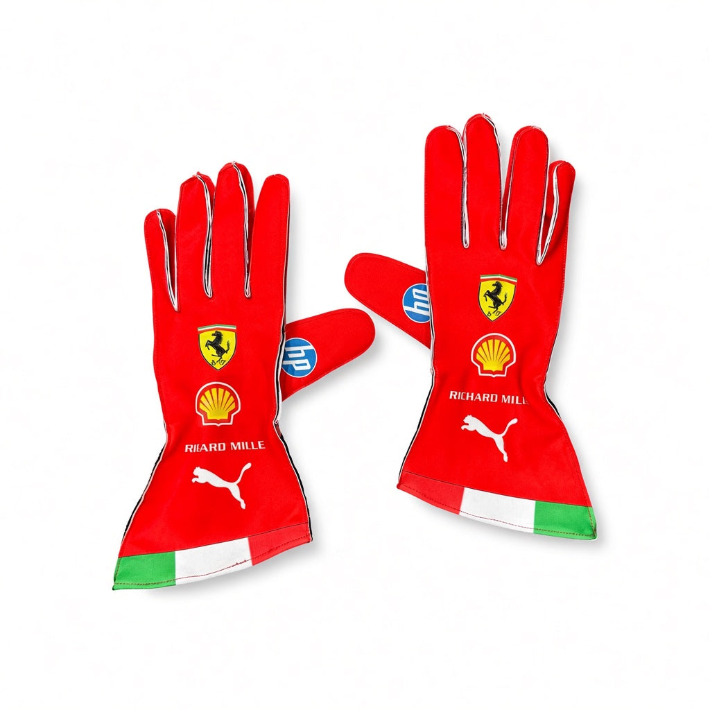 2026 Ferrari F1 Racing Gloves New Edition Replica | BronzeWears