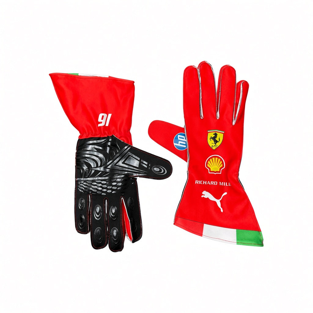 2026 Ferrari F1 Racing Gloves New Edition Replica | BronzeWears